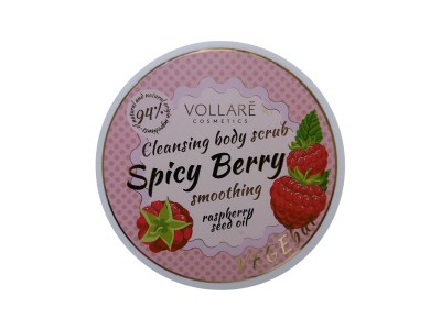 V VEGEBAR SPICY BERRY CLEANSING BODY SCRUB RASBERRY 200ML P1010176